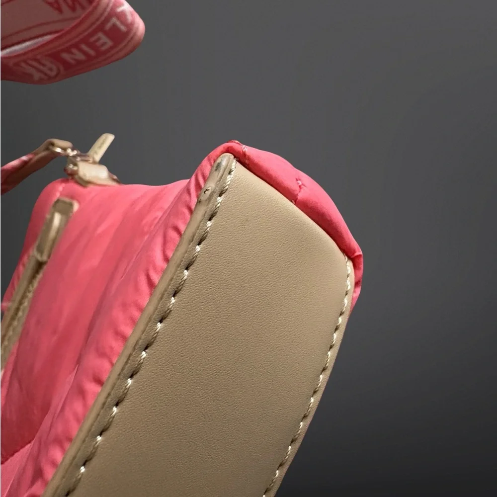 Anne Klein Pink Quilted Crossbody Bag Color Ocean Coral - Picture 6 of 9